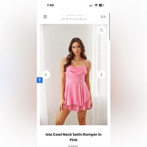 Isla Cowl Neck Satin Romper